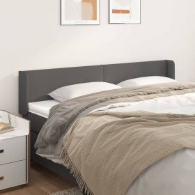 Gray synthetic leather headboard 163x16x78/88 cm by vidaXL, Headboards and footboards - Ref: Foro24-3118588, Price: 67,99 €, ...