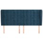 Headboard with dark blue velvet ears 203x23x118/128 cm by vidaXL, Headboards and footboards - Ref: Foro24-3118460, Price: 151...