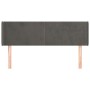 Cabecero de terciopelo gris oscuro 147x16x78/88 cm de vidaXL, Cabeceros y pies de cama - Ref: Foro24-3118537, Precio: 67,92 €...