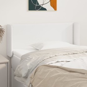 White synthetic leather headboard 93x16x78/88 cm by vidaXL, Headboards and footboards - Ref: Foro24-3118707, Price: 44,90 €, ...