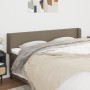 Taupe gray fabric headboard 203x16x78/88 cm by vidaXL, Headboards and footboards - Ref: Foro24-3118514, Price: 79,63 €, Disco...