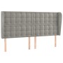 Headboard with light gray velvet ears 163x23x118/128 cm by vidaXL, Headboards and footboards - Ref: Foro24-3118444, Price: 13...