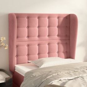 Headboard with pink velvet ears 83x23x118/128 cm by vidaXL, Headboards and footboards - Ref: Foro24-3118425, Price: 77,34 €, ...