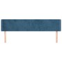 Cabecero de terciopelo azul oscuro 183x16x78/88 cm de vidaXL, Cabeceros y pies de cama - Ref: Foro24-3118552, Precio: 72,76 €...