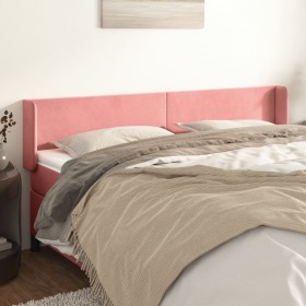 Cabecero de terciopelo rosa 163x16x78/88 cm de vidaXL, Cabeceros y pies de cama - Ref: Foro24-3118547, Precio: 69,99 €, Descu...