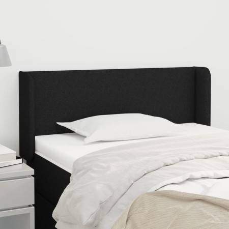 Cabecero de tela negro 103x16x78/88 cm de vidaXL, Cabeceros y pies de cama - Ref: Foro24-3118480, Precio: 51,99 €, Descuento: %