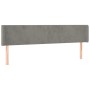 Cabecero de terciopelo gris claro 203x16x78/88 cm de vidaXL, Cabeceros y pies de cama - Ref: Foro24-3118554, Precio: 76,99 €,...