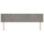 Cabecero de terciopelo gris claro 203x16x78/88 cm de vidaXL, Cabeceros y pies de cama - Ref: Foro24-3118554, Precio: 76,99 €,...