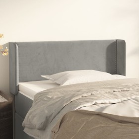 Light gray velvet headboard 83x16x78/88 cm by vidaXL, Headboards and footboards - Ref: Foro24-3118658, Price: 52,04 €, Discou...