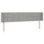 Light gray fabric headboard 183x16x78/88 cm by vidaXL, Headboards and footboards - Ref: Foro24-3118782, Price: 85,99 €, Disco...