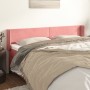 Cabecero de terciopelo rosa 203x16x78/88 cm de vidaXL, Cabeceros y pies de cama - Ref: Foro24-3118559, Precio: 76,27 €, Descu...