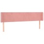 Cabecero de terciopelo rosa 203x16x78/88 cm de vidaXL, Cabeceros y pies de cama - Ref: Foro24-3118559, Precio: 76,27 €, Descu...