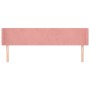 Cabecero de terciopelo rosa 203x16x78/88 cm de vidaXL, Cabeceros y pies de cama - Ref: Foro24-3118559, Precio: 76,27 €, Descu...