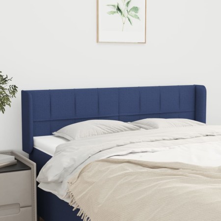 Cabecero de tela azul 147x16x78/88 cm de vidaXL, Cabeceros y pies de cama - Ref: Foro24-3118772, Precio: 64,99 €, Descuento: %