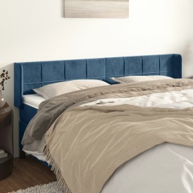 Cabecero de terciopelo azul oscuro 183x16x78/88 cm de vidaXL, Cabeceros y pies de cama - Ref: Foro24-3118832, Precio: 72,45 €...