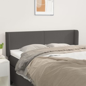 Cabecero de cuero sintético gris 147x16x78/88 cm de vidaXL, Cabeceros y pies de cama - Ref: Foro24-3118582, Precio: 64,99 €, ...