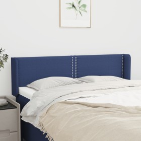 Blue fabric headboard 147x16x78/88 cm by vidaXL, Headboards and footboards - Ref: Foro24-3118632, Price: 71,99 €, Discount: %