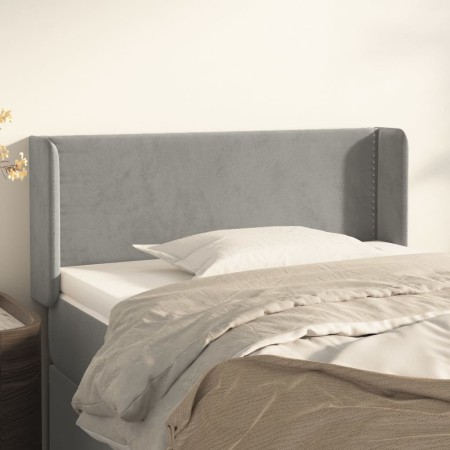 Cabecero de terciopelo gris claro 93x16x78/88 cm de vidaXL, Cabeceros y pies de cama - Ref: Foro24-3118664, Precio: 54,51 €, ...