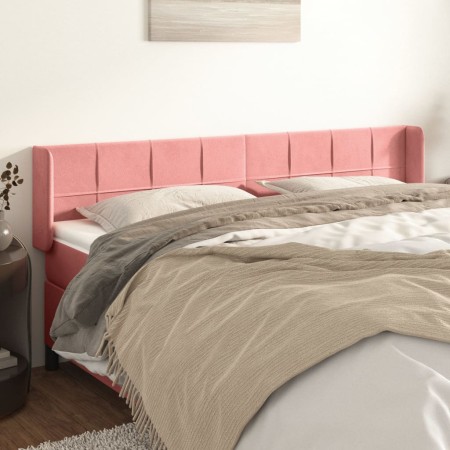 Cabecero de terciopelo rosa 183x16x78/88 cm de vidaXL, Cabeceros y pies de cama - Ref: Foro24-3118833, Precio: 72,36 €, Descu...