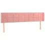 Cabecero de terciopelo rosa 183x16x78/88 cm de vidaXL, Cabeceros y pies de cama - Ref: Foro24-3118833, Precio: 72,36 €, Descu...