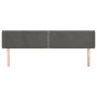 Dark gray velvet headboard 203x16x78/88 cm by vidaXL, Headboards and footboards - Ref: Foro24-3118695, Price: 67,87 €, Discou...