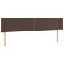 Brown synthetic leather headboard 203x16x78/88 cm by vidaXL, Headboards and footboards - Ref: Foro24-3118739, Price: 74,69 €,...