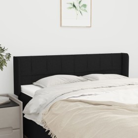 Cabecero de tela negro 147x16x78/88 cm de vidaXL, Cabeceros y pies de cama - Ref: Foro24-3118768, Precio: 65,99 €, Descuento: %