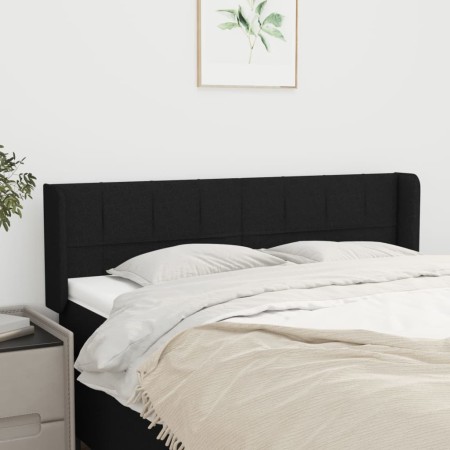 Black fabric headboard 147x16x78/88 cm by vidaXL, Headboards and footboards - Ref: Foro24-3118768, Price: 65,17 €, Discount: %