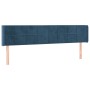 Dark blue velvet headboard 203x16x78/88 cm by vidaXL, Headboards and footboards - Ref: Foro24-3118838, Price: 75,44 €, Discou...