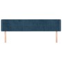 Dark blue velvet headboard 203x16x78/88 cm by vidaXL, Headboards and footboards - Ref: Foro24-3118838, Price: 75,44 €, Discou...