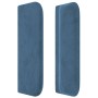 Dark blue velvet headboard 203x16x78/88 cm by vidaXL, Headboards and footboards - Ref: Foro24-3118838, Price: 75,44 €, Discou...