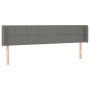 Cabecero de tela gris oscuro 183x16x78/88 cm de vidaXL, Cabeceros y pies de cama - Ref: Foro24-3118783, Precio: 98,07 €, Desc...