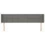 Cabecero de tela gris oscuro 183x16x78/88 cm de vidaXL, Cabeceros y pies de cama - Ref: Foro24-3118783, Precio: 98,07 €, Desc...