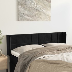 Cabecero de terciopelo negro 147x16x78/88 cm de vidaXL, Cabeceros y pies de cama - Ref: Foro24-3118818, Precio: 72,41 €, Desc...