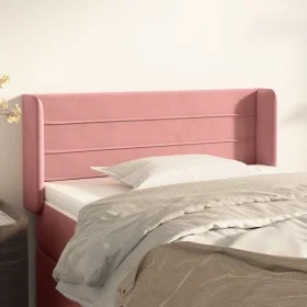 Pink velvet headboard 83x16x78/88 cm by vidaXL, Headboards and footboards - Ref: Foro24-3118943, Price: 39,93 €, Discount: %