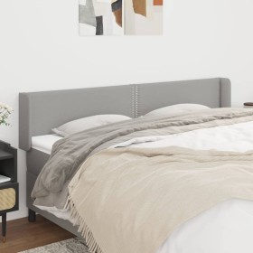 Cabecero de tela gris claro 203x16x78/88 cm de vidaXL, Cabeceros y pies de cama - Ref: Foro24-3118650, Precio: 75,38 €, Descu...