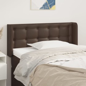 Brown synthetic leather headboard 83x16x78/88 cm by vidaXL, Headboards and footboards - Ref: Foro24-3118843, Price: 48,99 €, ...