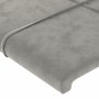 Light gray velvet headboard 203x16x78/88 cm by vidaXL, Headboards and footboards - Ref: Foro24-3118834, Price: 76,99 €, Disco...