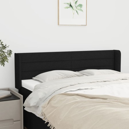 Cabecero de tela negro 147x16x78/88 cm de vidaXL, Cabeceros y pies de cama - Ref: Foro24-3118908, Precio: 64,49 €, Descuento: %