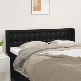 Black synthetic leather headboard 147x16x78/88 cm by vidaXL, Headboards and footboards - Ref: Foro24-3118858, Price: 67,83 €,...