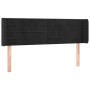 Black velvet headboard 147x16x78/88 cm by vidaXL, Headboards and footboards - Ref: Foro24-3118958, Price: 71,69 €, Discount: %