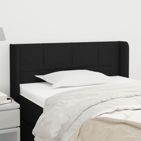 Black fabric headboard 103x16x78/88 cm by vidaXL, Headboards and footboards - Ref: Foro24-3118760, Price: 51,68 €, Discount: %