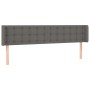 Cabecero de cuero sintético gris 183x16x78/88 cm de vidaXL, Cabeceros y pies de cama - Ref: Foro24-3118874, Precio: 79,50 €, ...