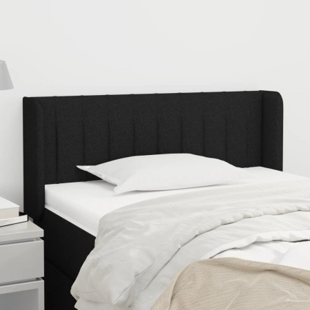 Cabecero de tela negro 103x16x78/88 cm de vidaXL, Cabeceros y pies de cama - Ref: Foro24-3118998, Precio: 51,99 €, Descuento: %