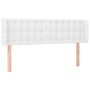 Cabecero de cuero sintético blanco 147x16x78/88 cm de vidaXL, Cabeceros y pies de cama - Ref: Foro24-3118859, Precio: 75,77 €...