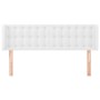 Cabecero de cuero sintético blanco 147x16x78/88 cm de vidaXL, Cabeceros y pies de cama - Ref: Foro24-3118859, Precio: 68,99 €...