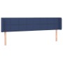 Cabecero de tela azul 203x16x78/88 cm de vidaXL, Cabeceros y pies de cama - Ref: Foro24-3118796, Precio: 72,99 €, Descuento: %