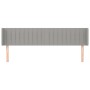 Cabecero de tela gris claro 183x16x78/88 cm de vidaXL, Cabeceros y pies de cama - Ref: Foro24-3119020, Precio: 85,99 €, Descu...