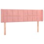 Cabecero de terciopelo rosa 147x16x78/88 cm de vidaXL, Cabeceros y pies de cama - Ref: Foro24-3118821, Precio: 76,80 €, Descu...