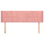 Cabecero de terciopelo rosa 147x16x78/88 cm de vidaXL, Cabeceros y pies de cama - Ref: Foro24-3118821, Precio: 76,80 €, Descu...